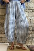 Nonni Gingham Classic Barrel Pant Denim
